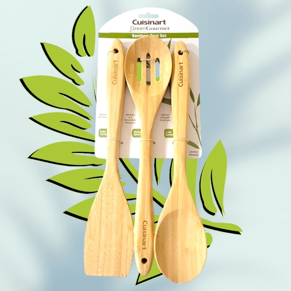 🆕️ Cuisinart 3 Piece Bamboo Tool Set
